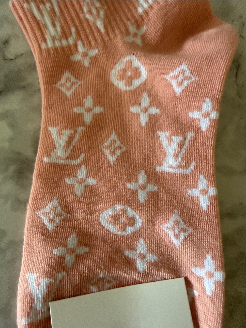 Unbranded Pink Monogram Socks - Picture 3 of 3